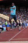 Dwight Phillips (GB), long jump at the IAAF Diamond League, Birmingham.